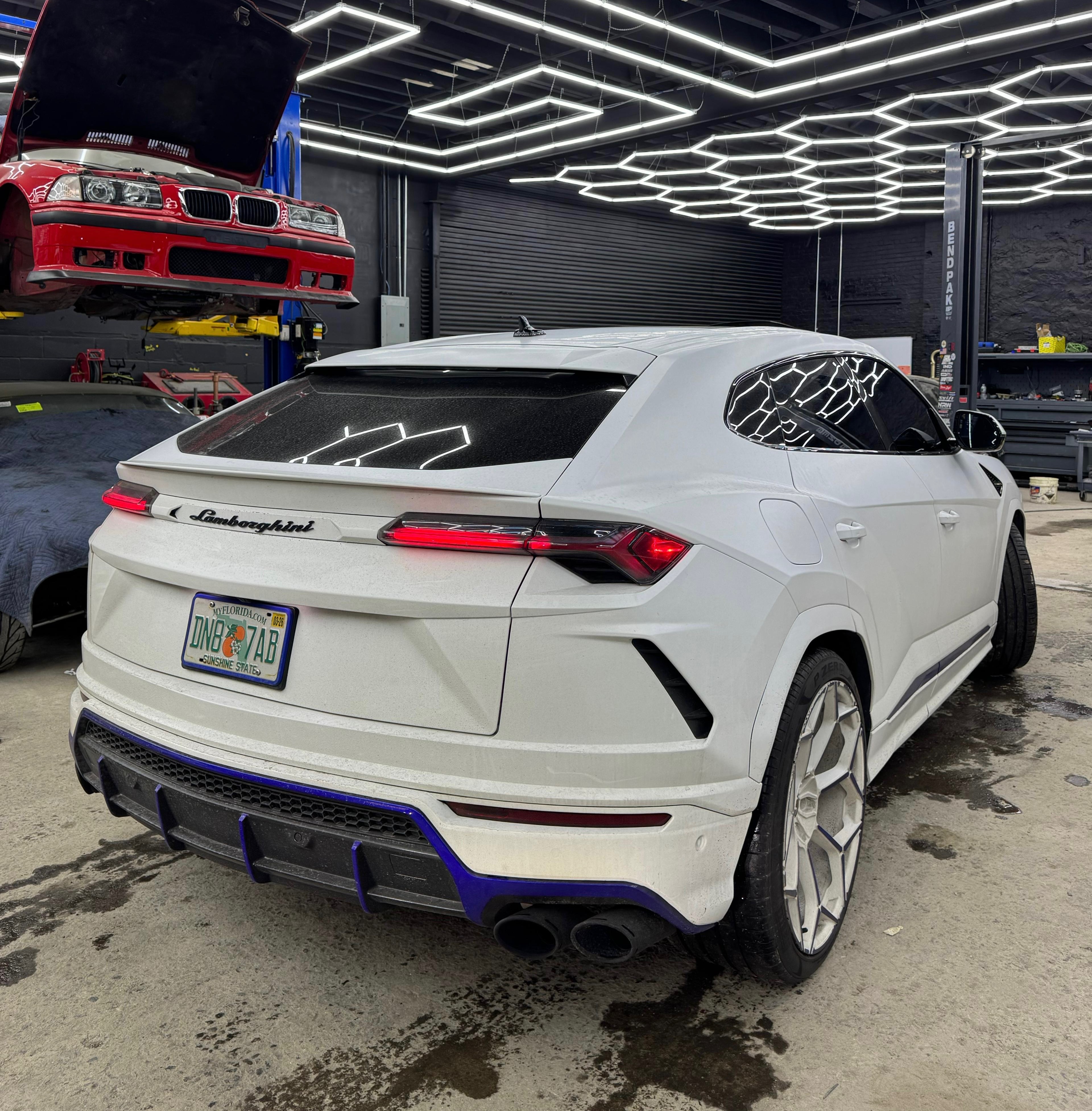 Lamborghini Urus White Blue Interior